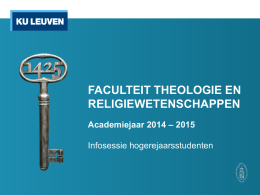 Masterproef (Master) - Faculteit Theologie en Religiewetenschappen