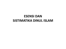 3. Sisimatika dien islam