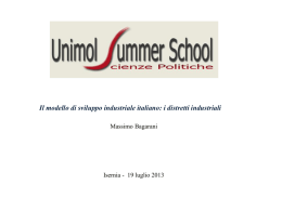 Bagarani - Summer School Unimol