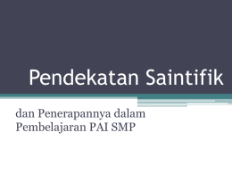 Pendekatan Saintifik_PAI SMP