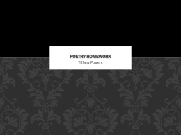 Poetry Homework