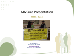 SEWA-AIFW MNSure Presentation