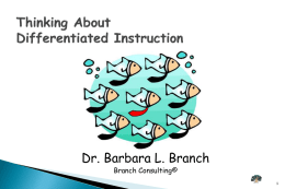 Thinking About Differentiated Instruction - DrBabs