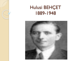 Hulusi BEHÇET 1889-1948