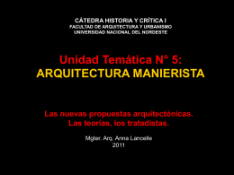 MANIERISMO - Facultad de Arquitectura y Urbanismo