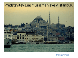 Predstavitev Erasmus izmenjave v Istanbulu