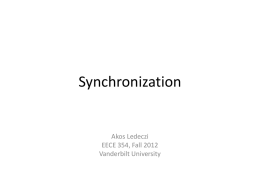 Synchronization - Vanderbilt University