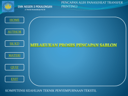 pencapan alih - TEKNIK PENYEMPURNAAN TEKSTIL