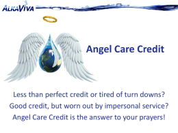 Angel Care Credit PowerPoint Presentation