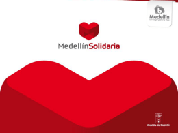 Presentación Medellín Solidaria