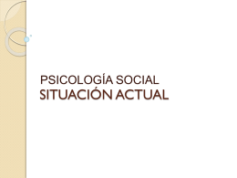 situación actual de la psicología social