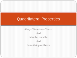 Quadrilateral Properties Review PPT 1