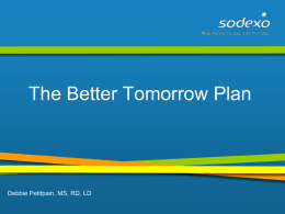 Sodexo Better Tomorrow Plan