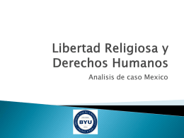 Tensiones entre libertad religiosa y Derechos Humanos
