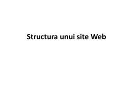 Structura unui site Web