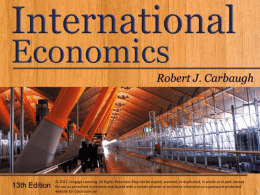 Chapter 01 The International Economy and Globalization
