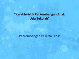 perk anak usia SD