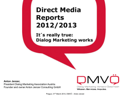 Direct Mailings I - Den direct marketingu 2014