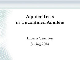 5. Unconfined aquifers