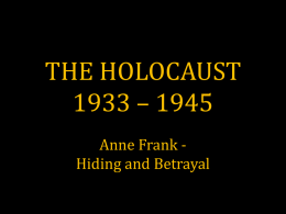 Anne Frank - Holocaust Museum Central Florida 2015