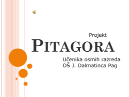 Pitagora - Osnovna škola Jurja Dalmatinca Pag