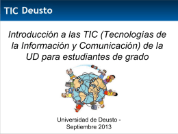 Presentación Sesiones Información TIC UD