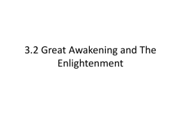 Great Awakening and Enlightenment