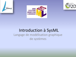 SysML est un langage adapté - Actu Diderot19