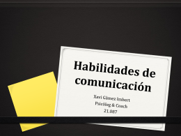 Habilidades de comunicación – abril 2014
