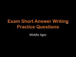 Exam Short Answer Writing Practice Questions