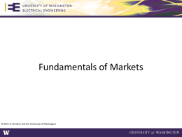 Fundamentals of Markets - University of Washington