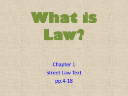 What is Law? - McCook Public Schools