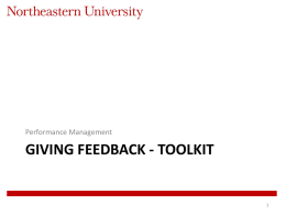 Giving feedback - Northeastern University