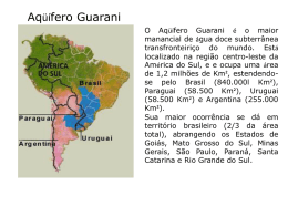 aquifero guarani - Somar Concursos