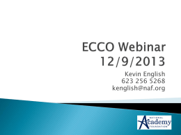 ECCO Webinar Slide Deck