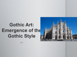 Gothic Art: Emergence of the Gothic Style