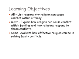 Lesson 10 &ndash; Religious conflicts within families