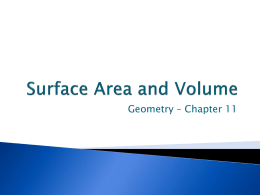 Geometry Chapter 11 Surface Area and Volume