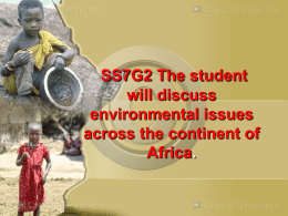 SS7G2 The student will discuss environmental issues across the