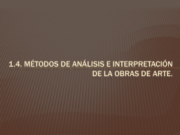 1.4. Métodos de análisis e interpretación de la obras de arte.