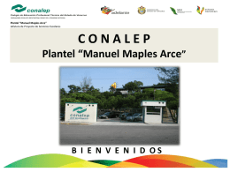Plantel Manuel Maples Arce. - Conalep Manuel Maples Arce