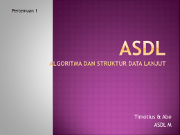 ASDL Algoritama dan struktur data lanjut