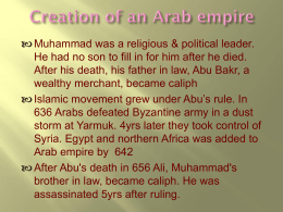 Creation of an arab empire
