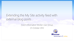 Extending the My Site activity feed with external blog posts