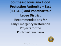 RECOMMENDED - Coastal Protection and Restoration Authority