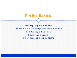 Poster Basics for Humanities Projects