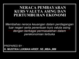 NERACA PEMBAYARANx - Kefvin Mustika Lukman Arief