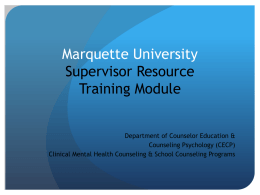 Supervisor Resources Module