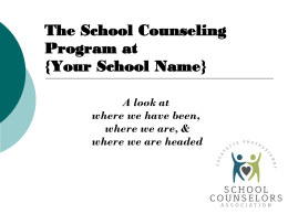 2012 National School Counselors Program