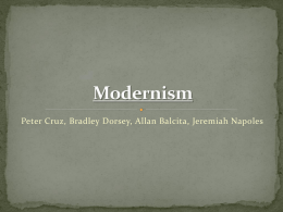 Modernism - MHS AP Literature 2013